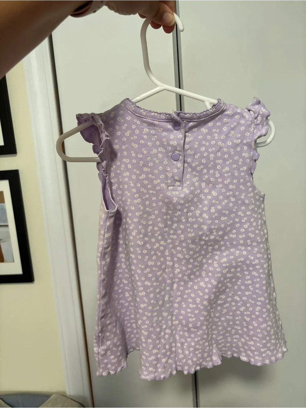 Y2K Carter's Lavender Daisy Print Tank Dress 24 months